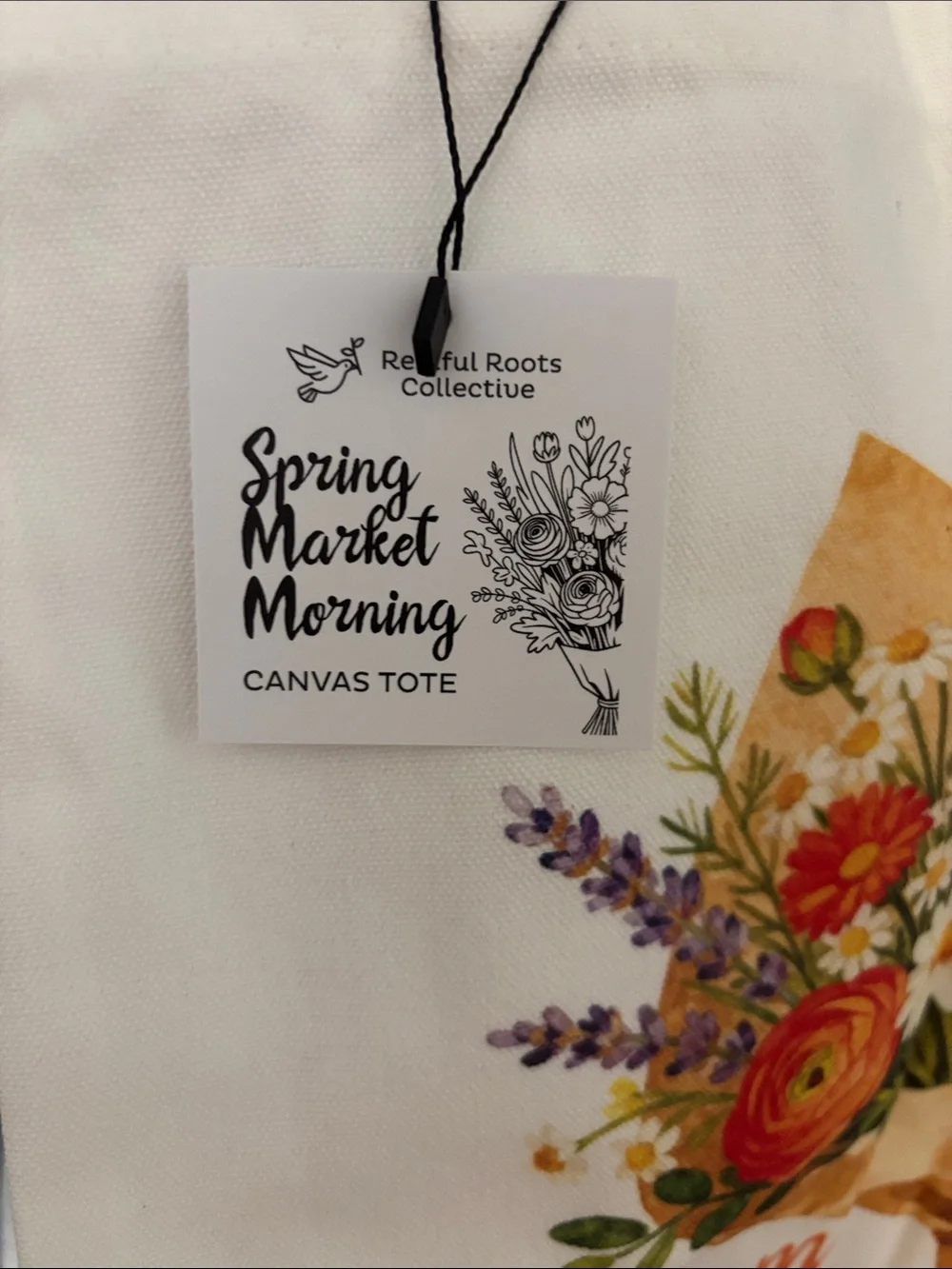 Restful Roots Collective Spring Market Morning tote - Picture 3 of 8